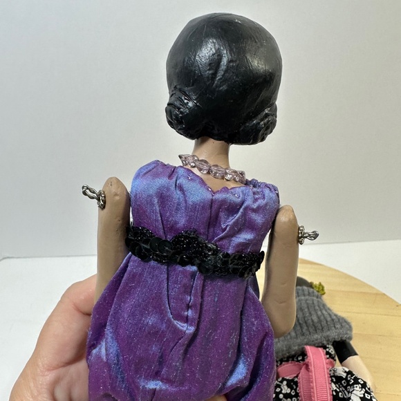 Du Buh Du Designs Art Doll Signed Christine Alvarado Handmade Artisan Set of 2 - Picture 10 of 13